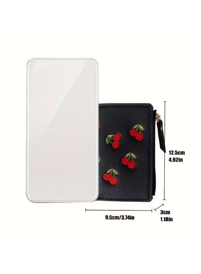Goolsky Cherry Embroidered Short Wallet, Zipper Portable Coin Purse, Cute Wallet & Card Organizer - Image 2