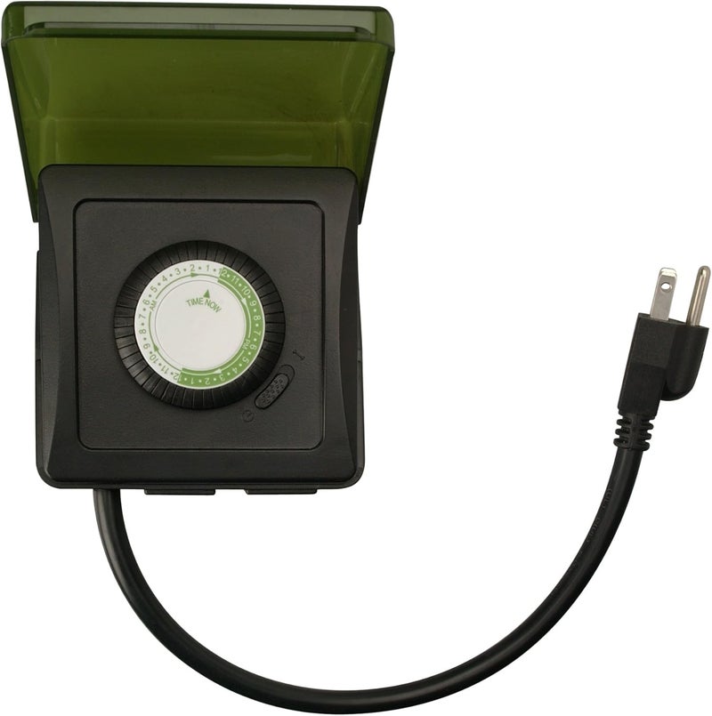 Woods 50012WD Outdoor 24-Hour Heavy Duty Mechanical Plug-In Timer with 2 Grounded Outlets - Image 2