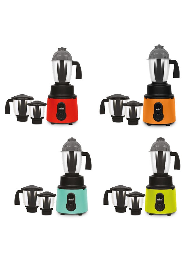 Sanford 3 IN 1 GRINDER MIXER (MADE IN INDIA) 1.2 L 800 W SF5902GM BS Red, Orange, Blue, Green - Image 3