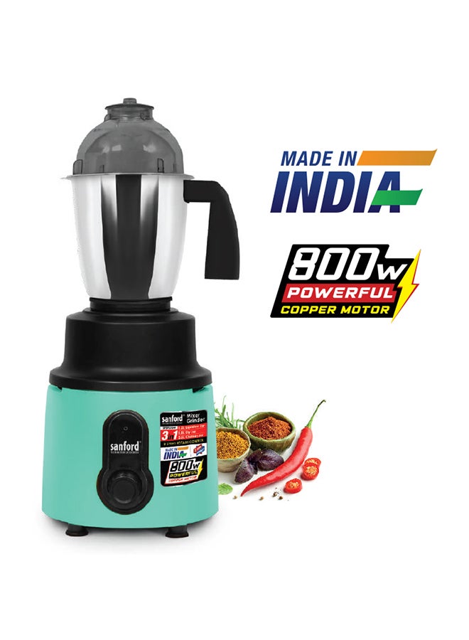 Sanford 3 IN 1 GRINDER MIXER (MADE IN INDIA) 1.2 L 800 W SF5902GM BS Red, Orange, Blue, Green - Image 2
