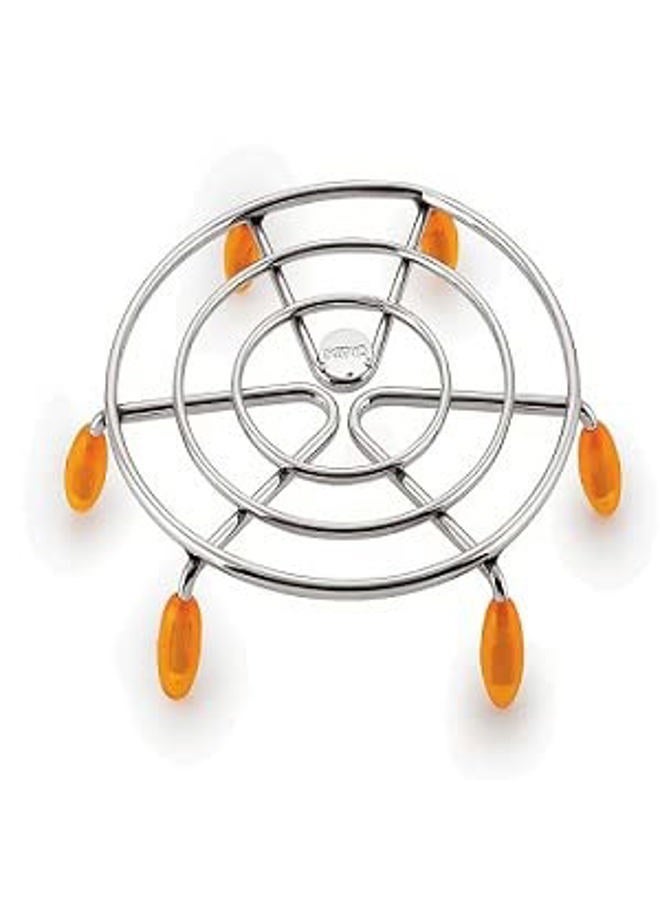 Priya Heavy Stainless Steel Hot Pot Stand/Casserole Stand/Hot & Cold Cauldron Stand/Stainless Steel Heat Resistant Hot Pan/Pot Stand -Size Big (7inch) - Pack of 4 - Image 2