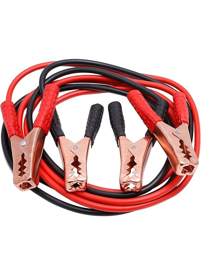 Heavy Duty Battery Booster Cables - 200A Professional Jump Starter Leads - High-Conductivity Emergency Power Cables with Fully Insulated Clamps - Image 1
