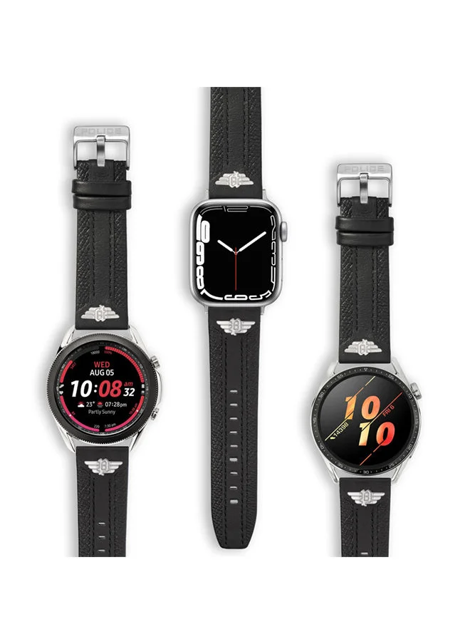 بوليس Wings Black Leather Watch Straps