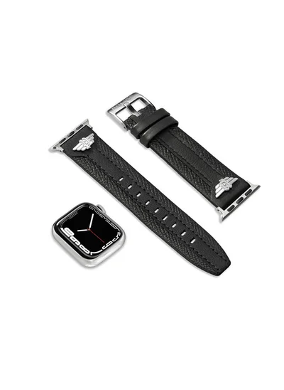 بوليس Wings Black Leather Watch Straps