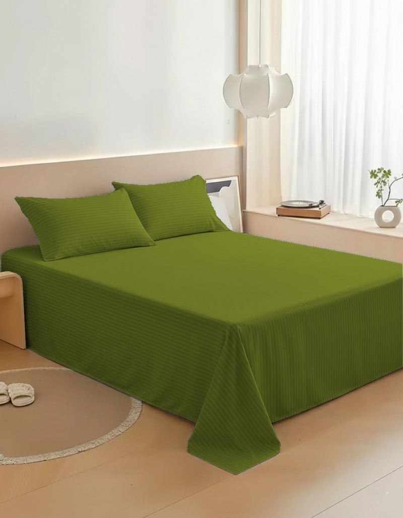 ماكسكون طقم ملاية سرير مايكروفايبر فاخر مكوّن من 3 قطع – ملاية مسطحة مقاس (230×255 سم) مع 2 كيس وسادة (50×75 سم) – ناعم جداً، قابل للتنفس، ومقاوم للتجاعيد – مناسب لأسرة الكوين والكينج – مثالي للاستخدام المنزلي والفندقي - Image 2