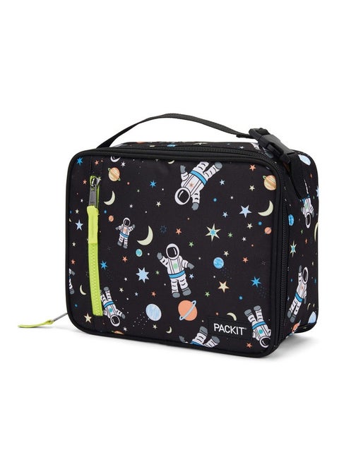 PackIt Freezable Classic Lunch Box, Spaceman, Built with EcoFreeze Technology, Collapsible, Reusable, Zip Closure With Zip Front Pocket and Buckle Handle, Perfect for School Lunches