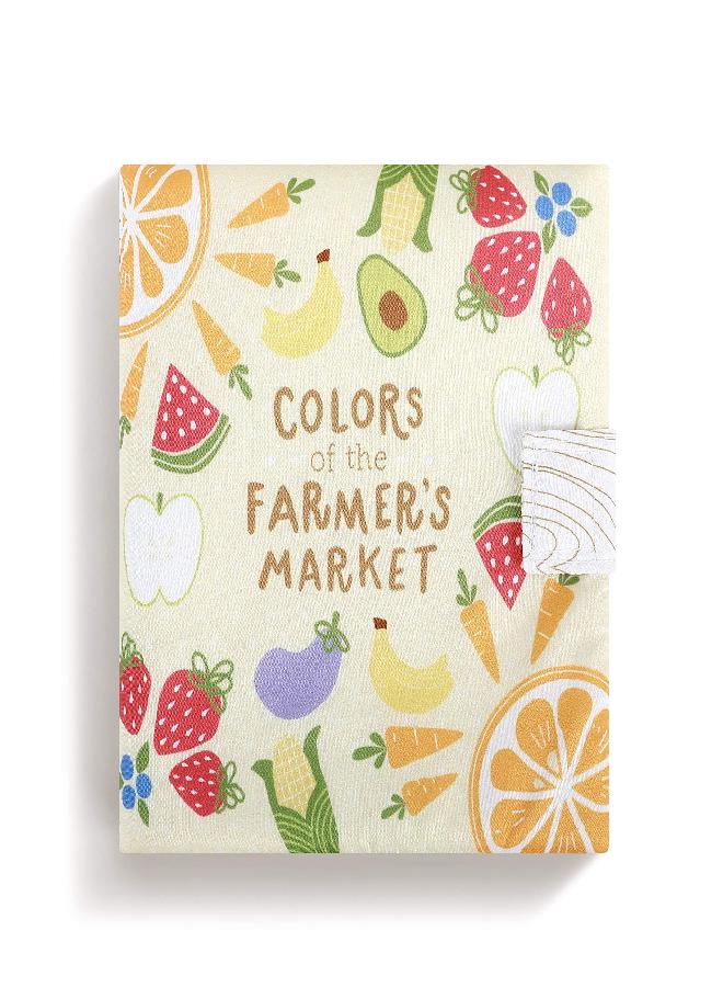 DEMDACO Farmer's Market Bright Colors 7 x 7 Polyester Fabric Baby Soft Touch Feel Book - Image 5