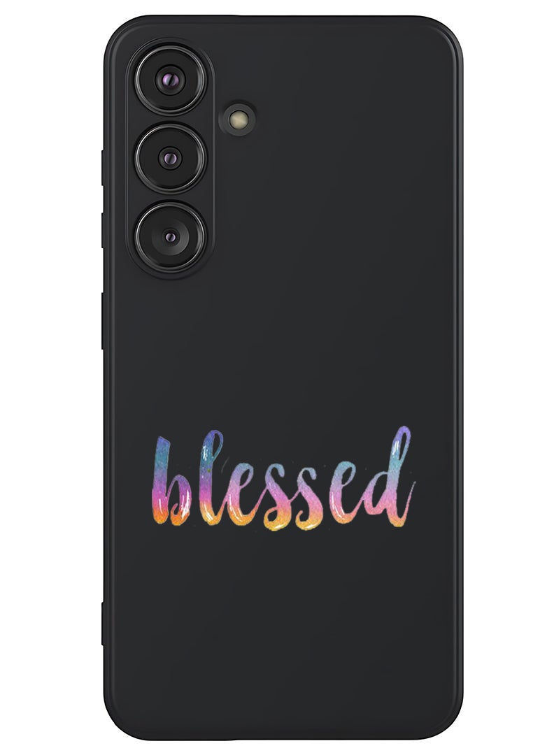 Theodor Protective Slim Fit Case Liquid Silicone Cover with Full Body Protection Anti-Scratch Shockproof Case For Samsung Galaxy S25 Plus (Black) - Blessed - Image 1