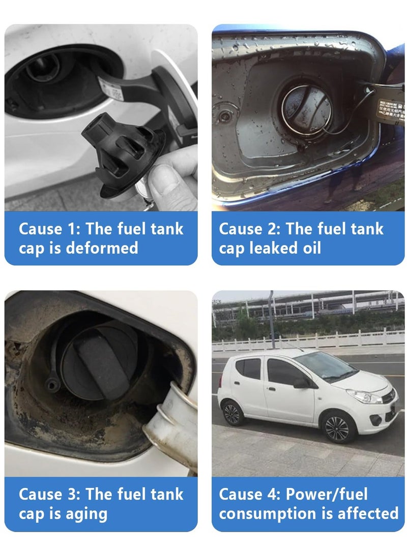 Fuel Tank Filler Cap,Gas Cap Compatible With BMW E39 E46 E60 E90 E92-128i 320i 325i 328i 328xi 330i 330xi 335i 525i 528i 530i 535i 750i X1 X3 X5 Z4 M3 Mini Cooper, Replace 16117222391, 10844, 31848