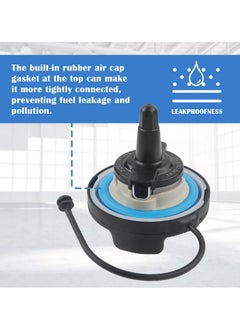 SYOSI Fuel Tank Filler Cap,Gas Cap Compatible With BMW E39 E46 E60 E90 E92-128i 320i 325i 328i 328xi 330i 330xi 335i 525i 528i 530i 535i 750i X1 X3 X5 Z4 M3 Mini Cooper, Replace 16117222391, 10844, 31848  - Image 5