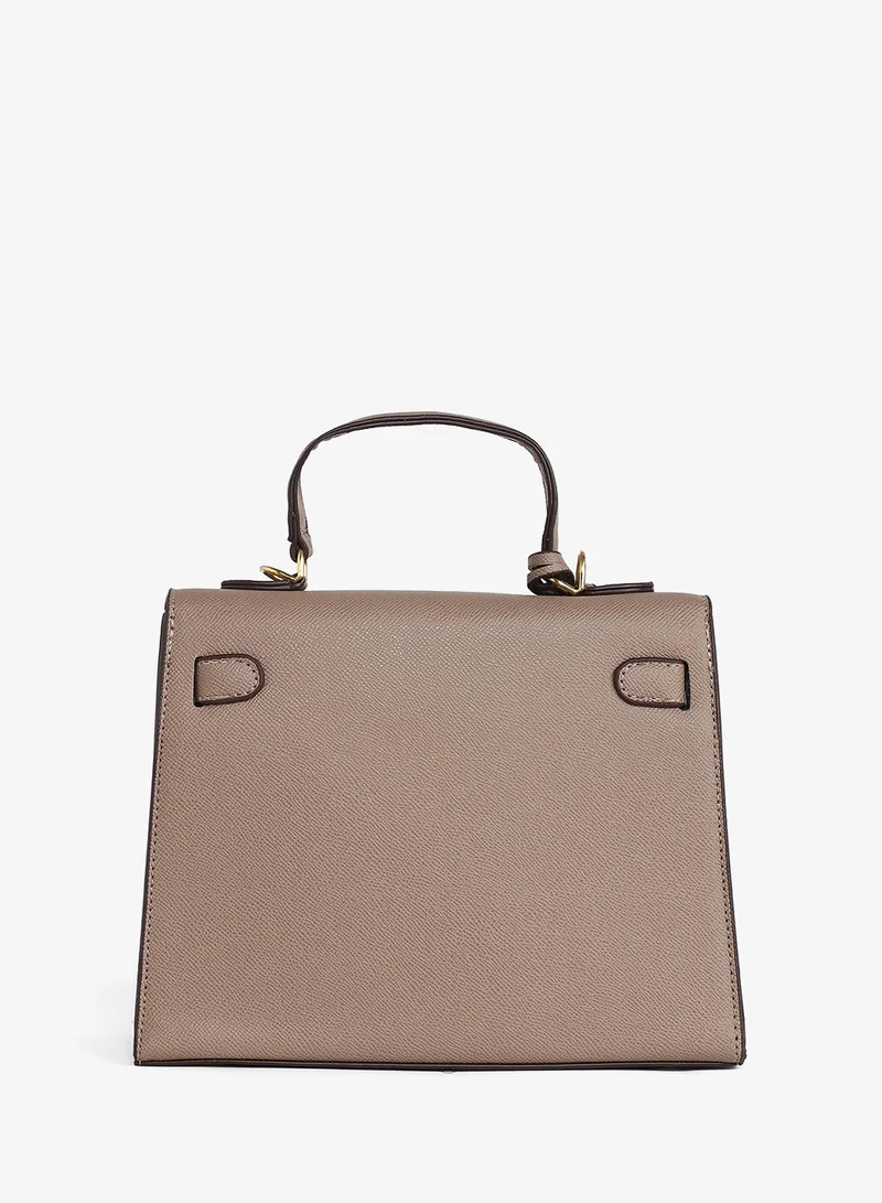 Haute Sauce  Women's The Overlap Satchel Bag - Camel Brown for Women | Best Price UAE