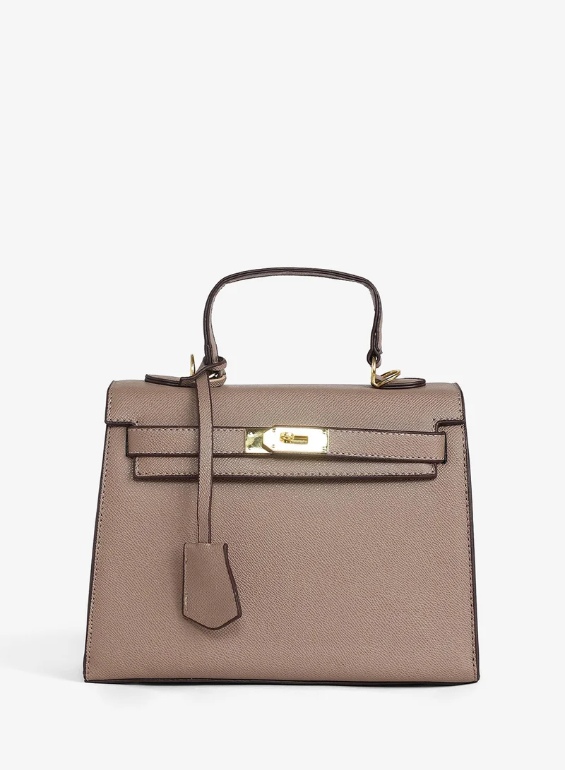 Haute Sauce  Women's The Overlap Satchel Bag - Camel Brown for Women | Best Price UAE