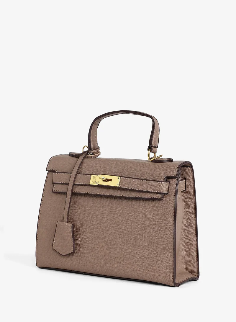 Haute Sauce  Women's The Overlap Satchel Bag - Camel Brown for Women | Best Price UAE