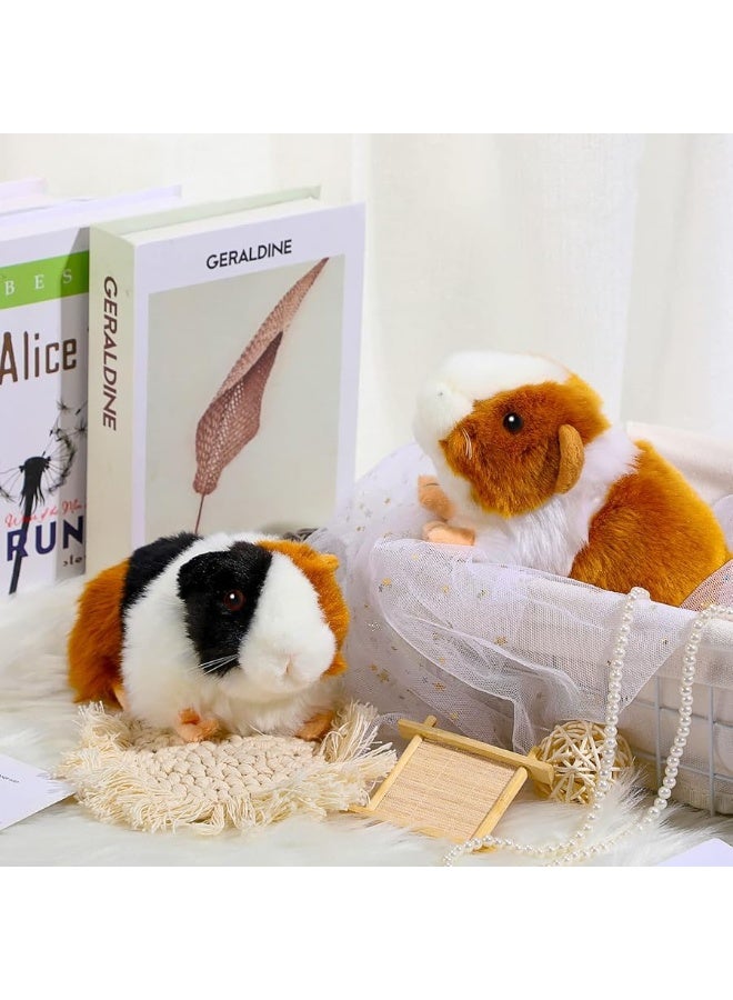 Aoriher 2 Pcs Cute Guinea Pig Stuffed Animal 8 Inch Soft Guinea Pig Plush Toys Nice Gift for Boys Girls Christmas Birthday Themed Party Supplies Black Yellow - Image 2