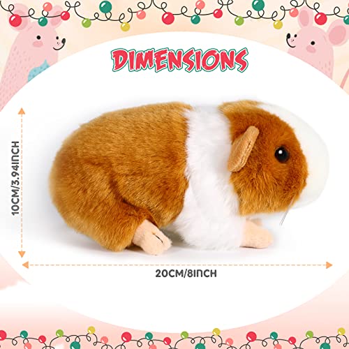 Aoriher أوريهير 2 قطعة دمى ج guinea pig محشوة لطيفة 8 بوصة ألعاب محشوة ج guinea pig هدية رائعة للأولاد والبنات لعيد الميلاد وحفلات أعياد الميلاد باللون الأسود والأصفر - Image 5