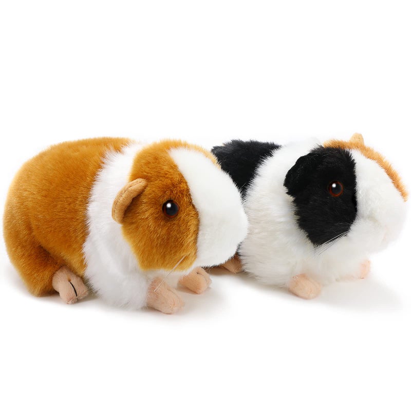 Aoriher أوريهير 2 قطعة دمى ج guinea pig محشوة لطيفة 8 بوصة ألعاب محشوة ج guinea pig هدية رائعة للأولاد والبنات لعيد الميلاد وحفلات أعياد الميلاد باللون الأسود والأصفر - Image 3