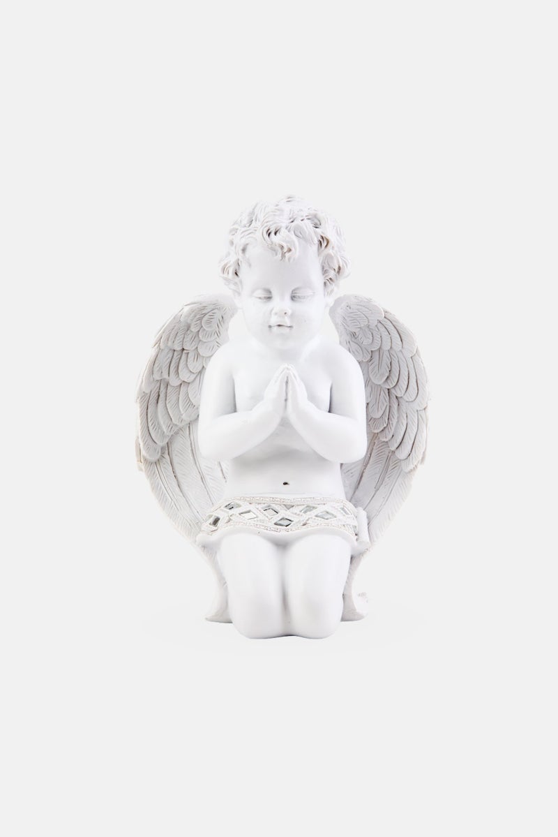 Nanette lepore Decorative Polyresin Baby Angel Figurine, White  - Image 1