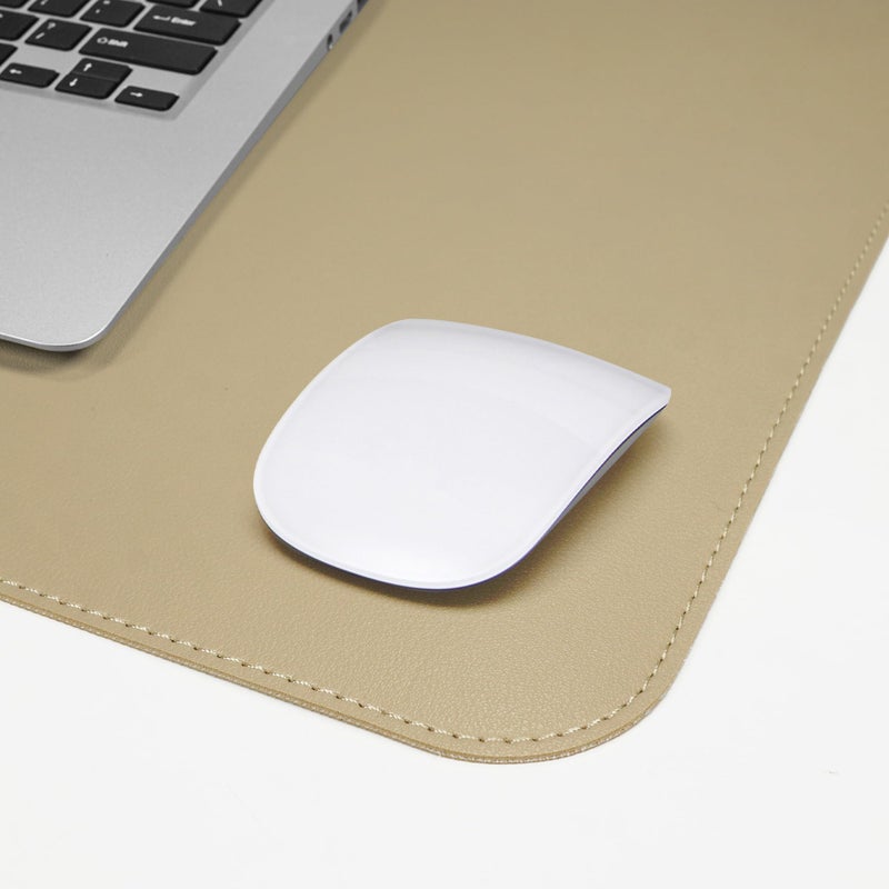 AFIING Non-Slip Desk Pad, Desk mat,Waterproof PU Leather Protector, Easy Clean Laptop Mat for Work/Home/Decor (Apricot, 31.5" x 12") - Image 4