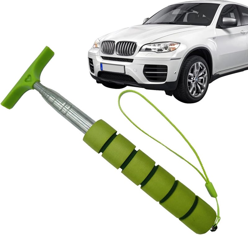 Car rearview mirror wiper telescopic glass cleaning tool (green) - Image 1