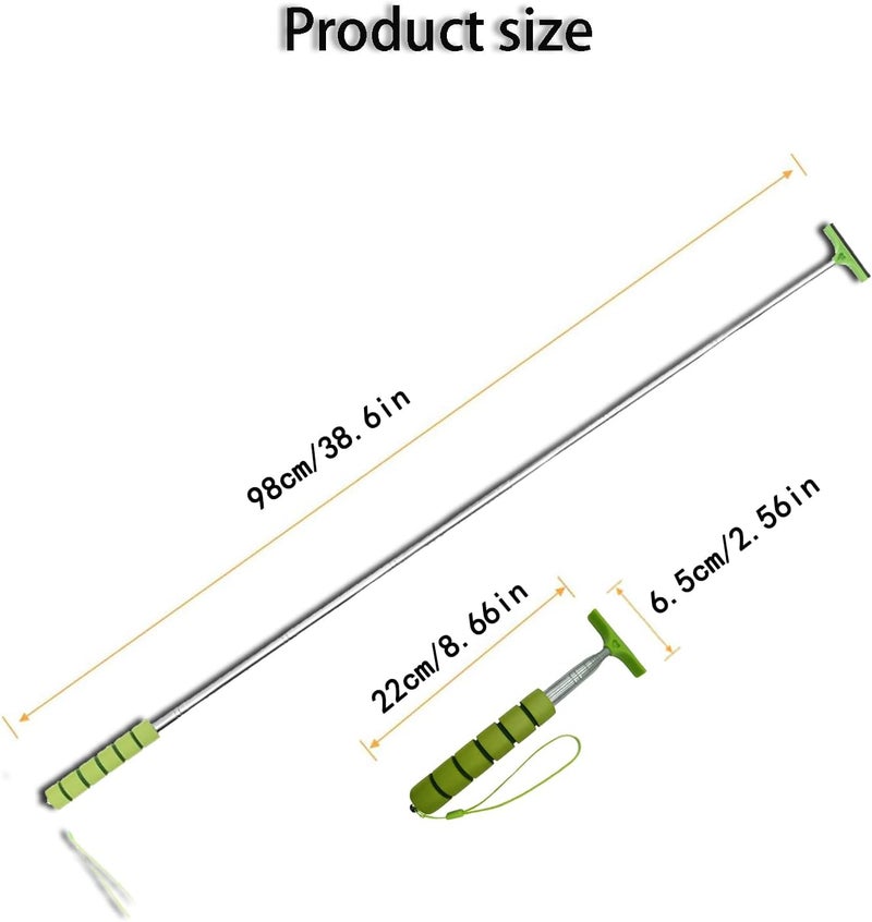 Car rearview mirror wiper telescopic glass cleaning tool (green) - Image 2
