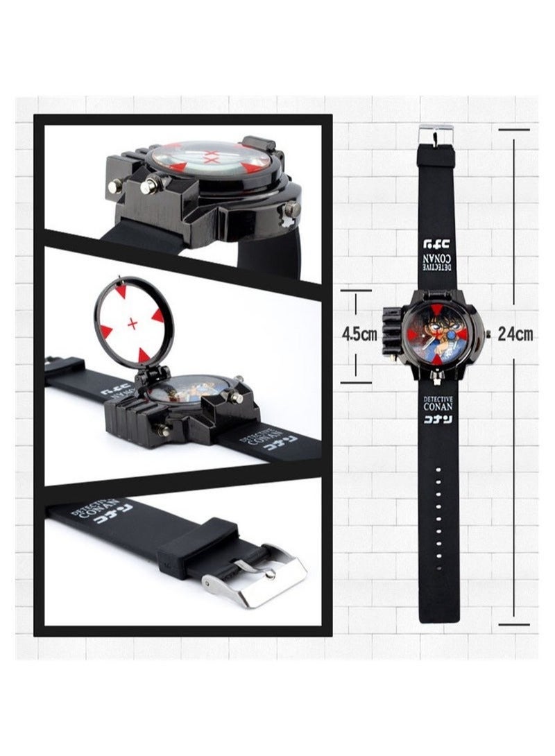 New Anime Conan Laser Light Quartz Kids Watch - Image 2