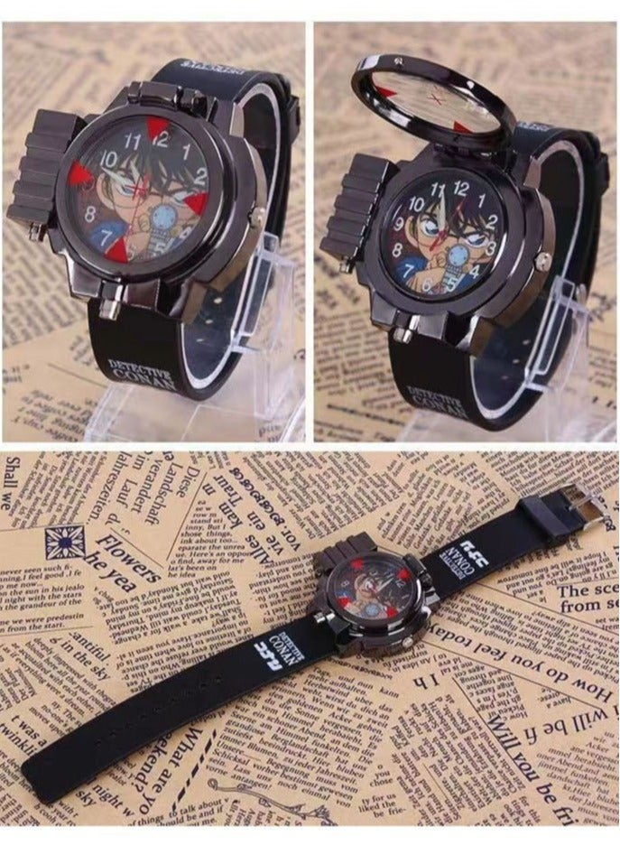 New Anime Conan Laser Light Quartz Kids Watch - Image 1