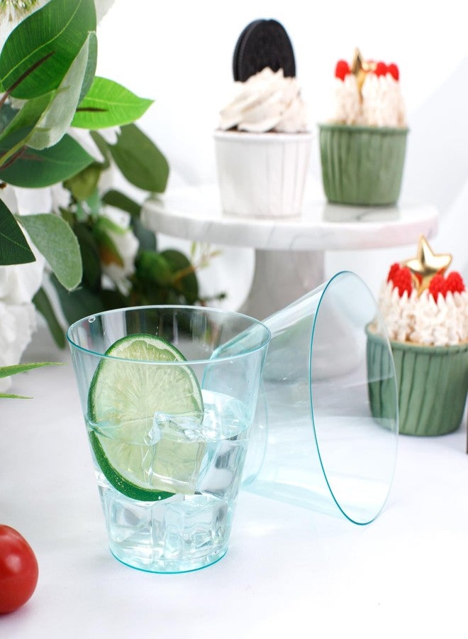 WDF عبوة من 200 كوب بلاستيكي ملون للاستخدام مرة واحدة من WDF - تتضمن 50 كوبًا بلاستيكيًا ملونًا باللون الوردي والأزرق والأخضر والأصفر، مناسبة للحفلات وحفلات استقبال المولود وحفلات الزفاف - Image 3