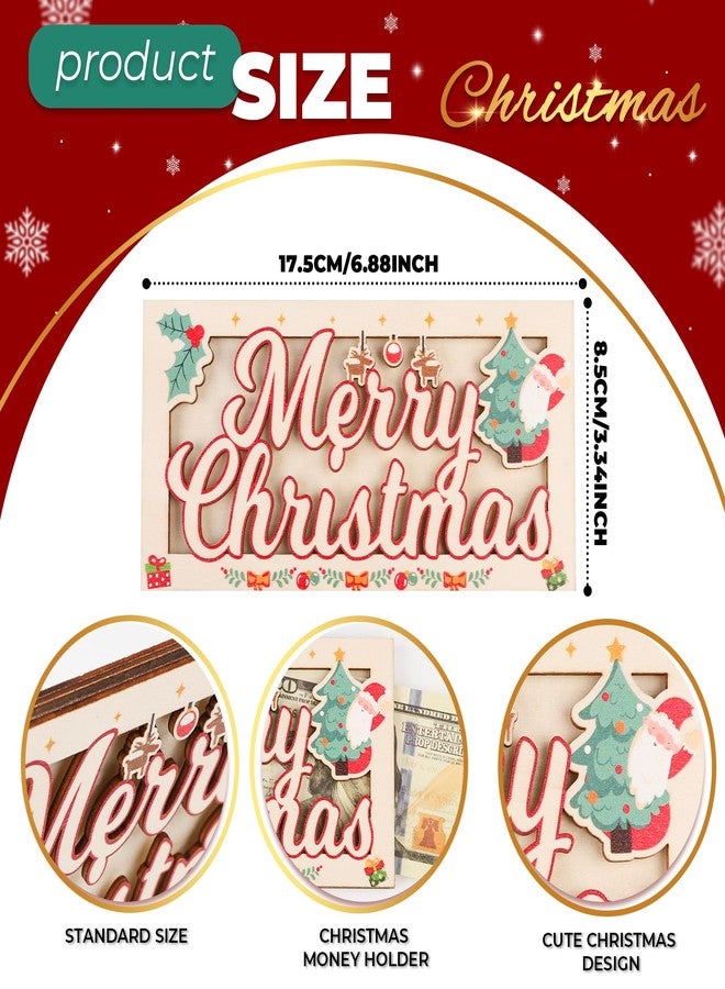 FBBP Christmas Money Holder for Cash Gifts 1Pc - Wooden Christmas Money Holders for Cash - Xmas Decor Ornaments Gifts for Kids Women Men Friends Family - Image 4
