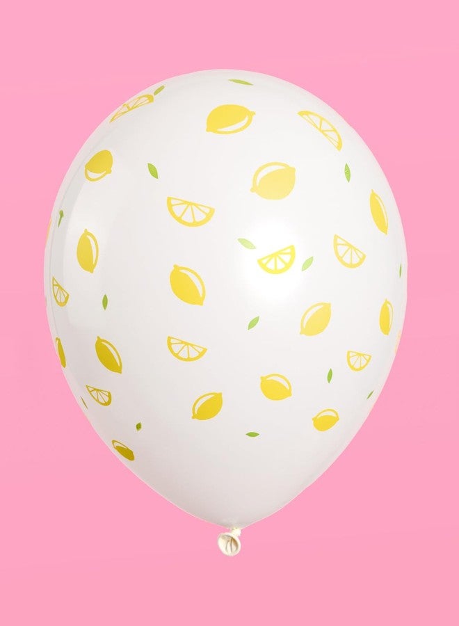 xo, Fetti Lemon Printed Balloons - 24 Latex Balloons | Lemon Party, Bridal Shower, Summer Decor, Birthday, Yellow, Coastal, Citrus Glam - Image 4