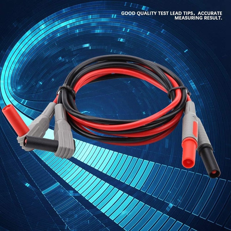 Sunisfa P1300D Electronic Digital Multimeter Test Leads with Clips Replaceable Probe Tips Set, 1m Cable for Multimeter Kit with More Connector Types and Better Electroconductivity - Image 2