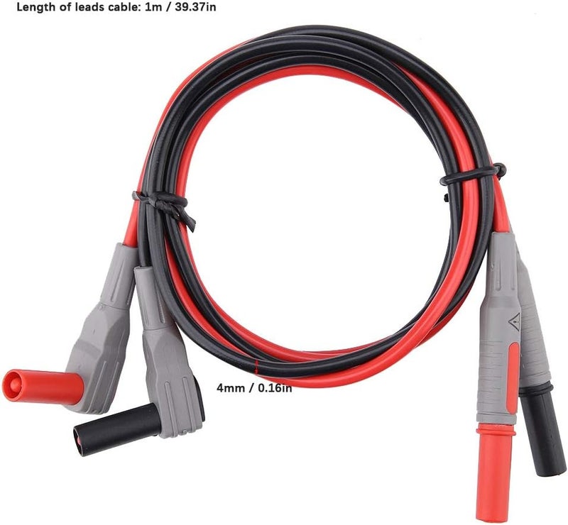 Sunisfa P1300D Electronic Digital Multimeter Test Leads with Clips Replaceable Probe Tips Set, 1m Cable for Multimeter Kit with More Connector Types and Better Electroconductivity - Image 4