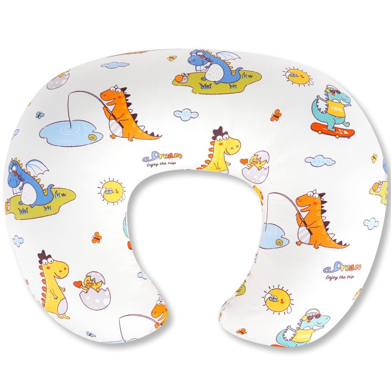 x-vesolje xvesolje Nursing Pillow Breastfeeding Pillow with Removable Cover Ergonomic Breast Feeding Pillow Baby Feeding Support Pillow for Mom Easier Breastfeeding Original SizeDinosaurs - Image 2