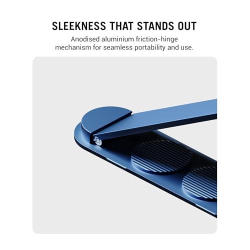 DailyObjects Stack Phone Kickstand/Phone Stand/Mobile Holder, Vertical and Horizontal Stand, Adjustable Angle, Compatible with iPhone - Indigo Blue - Image 4