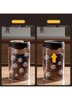 HOOKOR Glass Canister with Vacuum Lids,500/900/1200ml Borosilicate Glass Coffee Canister Container,Perfect for Coffee,Beans,Loose Tea,Candy,Nuts,Spices,Snacks for Fresh Keeping (1800ML)  - Image 4