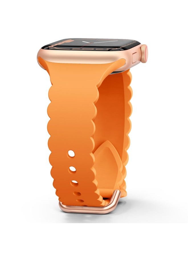 Sunnywoo - Lace Sport Silicone Band Compatible with Apple Watch 38mm 40mm 41mm 42mm 44mm 45mm 46mm 49mm for Women, Soft Wristband Waterproof Replacement for iWatch Series Ultra 10 9 8 SE 7 6 5 4 3 2 1 - Image 1