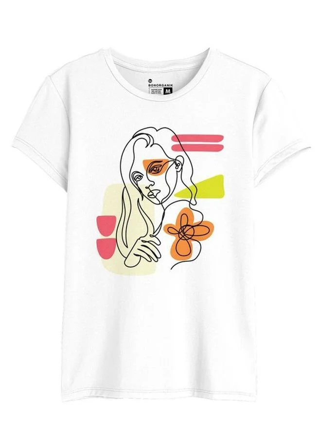 Bonorganik Women's Multicolour 100% Cotton Printed Regular Fit Combo Of 3 T-Shirt