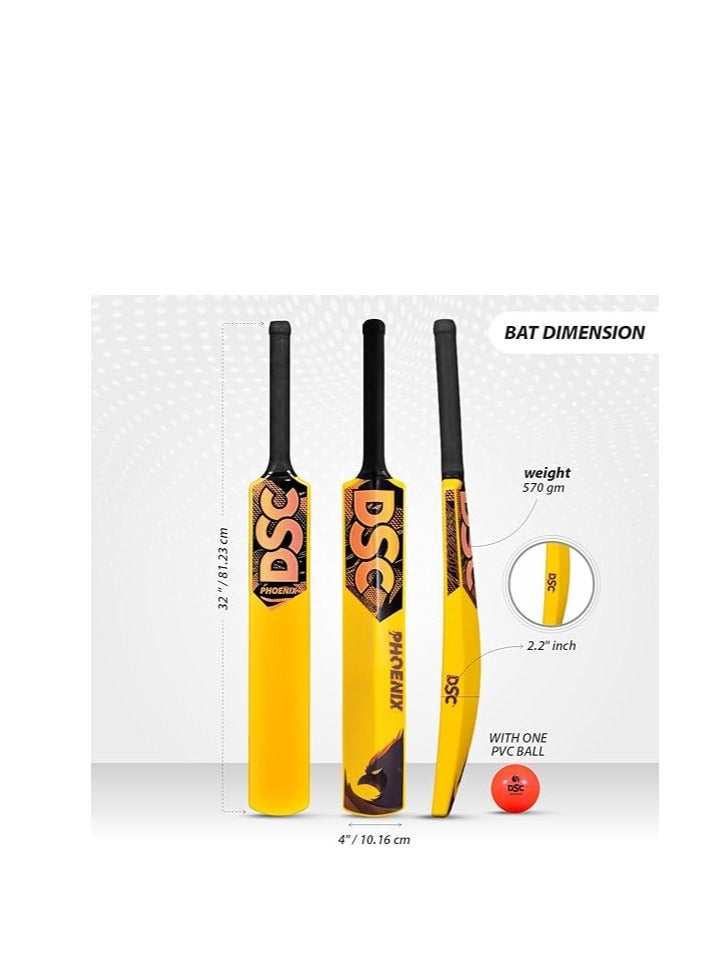 DSC Phoenix Plastic Cricket Set For Kids | Size: 6 | Material: Plastic | Includes 4 Plastic Stumps + 2 Base + 2 Bails + 1 PVC Ball | Lightweight | Free Cover | Ready to play | For Kids - Image 4