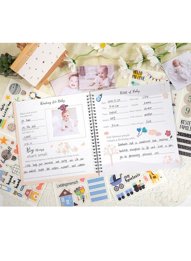 إم إكس إن ألبومات صور الأطفال، كتاب ذاكرة الطفل مع ملصق، كتاب ذكريات مايلستون، كتاب سجل القصاصات لألبومات سجل القصاصات، الفن والحرف اليدوية، أبيض - Image 5