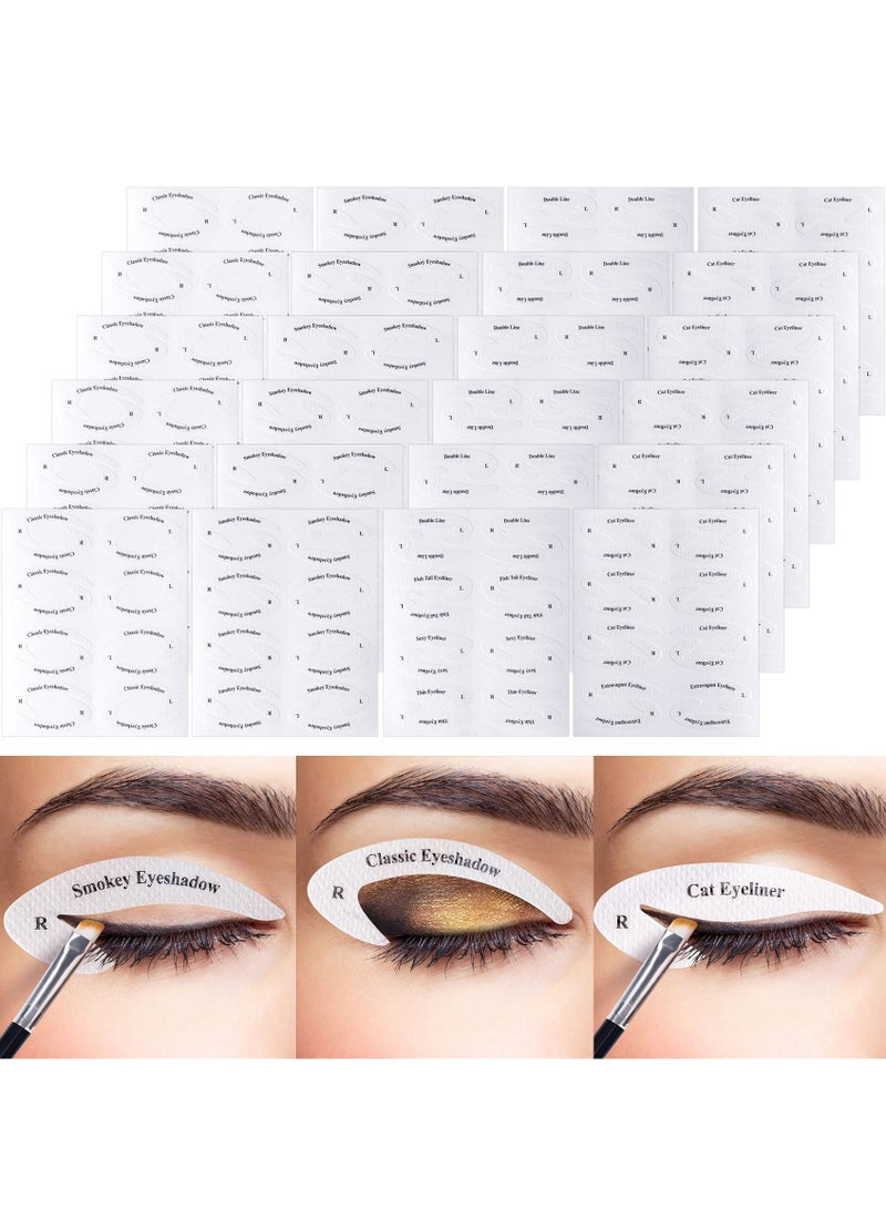 KASTWAVE 24 Pieces  Eyeliner Eyeshadow Template Multi-Style Cat Eye Eyeshadow Stickers Makeup Beauty Accessories for Women Girls Beginner Makeup Artist - Image 1
