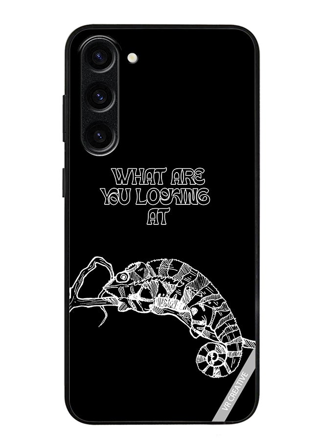 VR CREATIVE Protective Case Cover For Samsung Galaxy S24 Plus Sleeping Chameleon Design Multicolour - Image 1