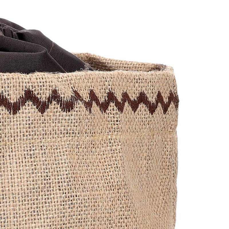 KitchenCraft Natural Elements Potato Bag with Blackout Lining, Potato Storage Bag, Hessian, 24 x 24 cm, Brown - Image 2