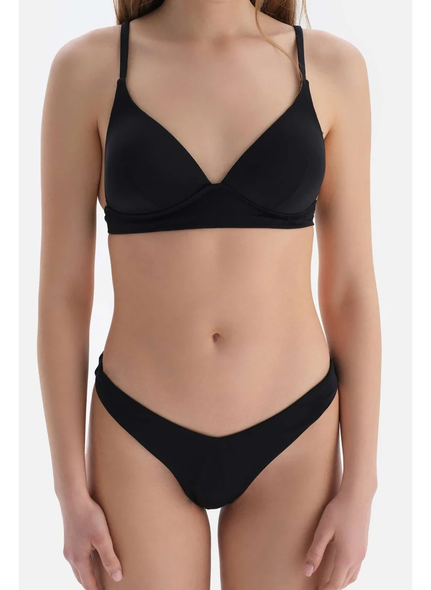 داجي Black Corset Slimming Bikini Top
