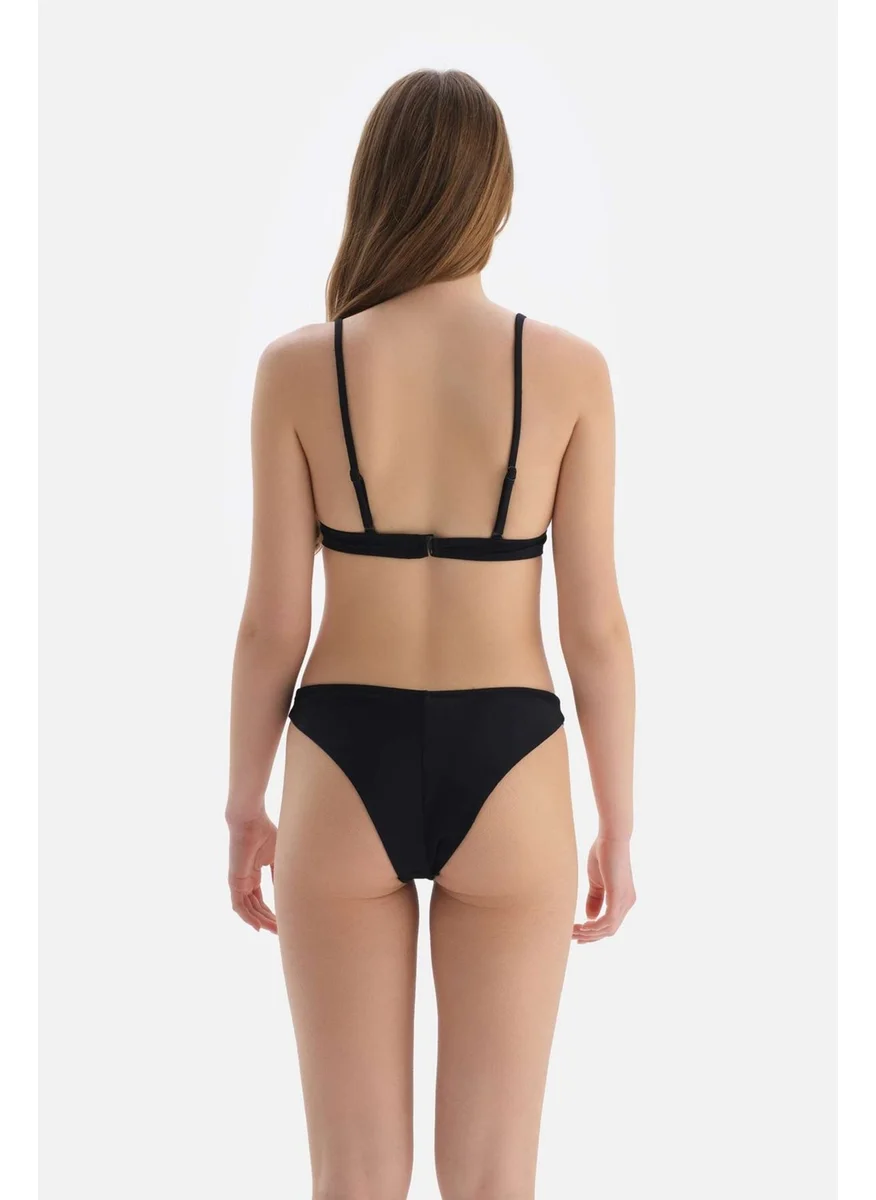 داجي Black Corset Slimming Bikini Top
