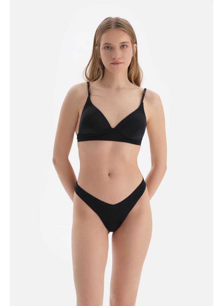 داجي Black Corset Slimming Bikini Top