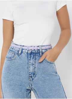 Ginger Pop Color Buckle Slim Belt  - Image 1
