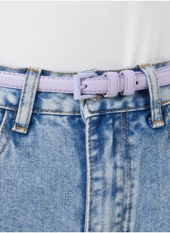 Ginger Pop Color Buckle Slim Belt  - Image 2