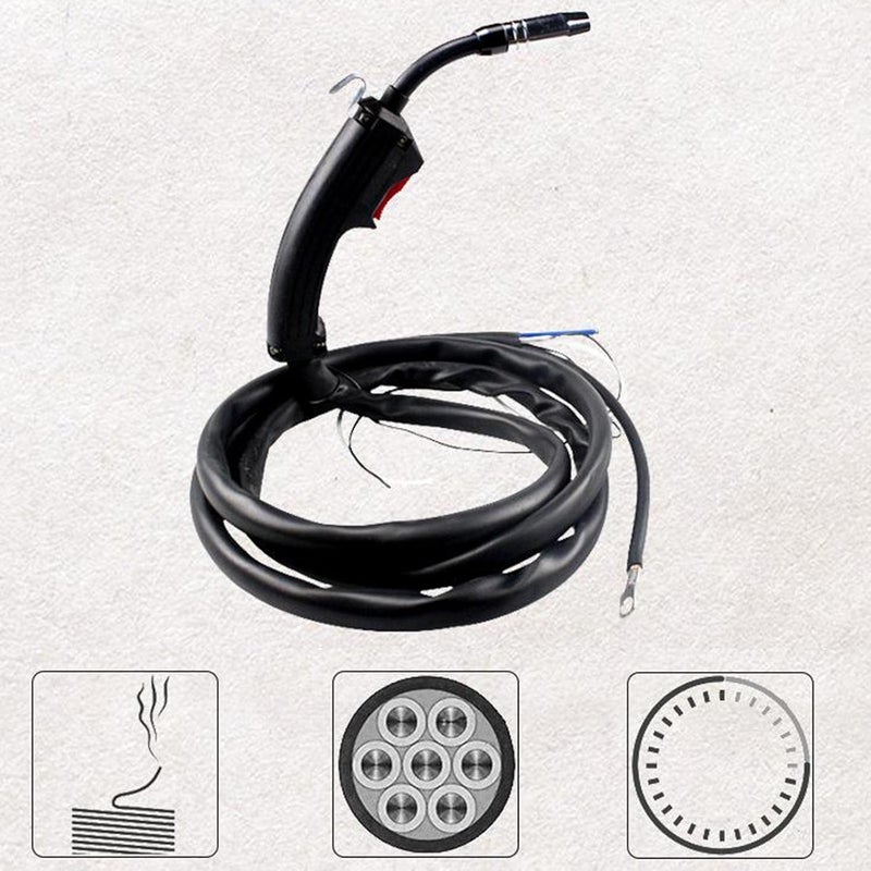 klarakoMig Torch Welding Gun,14AK Electric Replacement Mig Torch,Welder Gun Inert Gas Welding Torch,2m/2.5m/3m klarako2.5Meter - Image 5