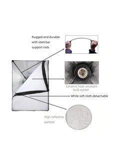 Generic Photography Rectangle Continuous SoftBox Lighting Kit 2set 50x70cm Softbox and 2set Light Holder Stand Photo Studio Equipment Set  - Image 4