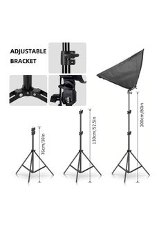 Generic Photography Rectangle Continuous SoftBox Lighting Kit 2set 50x70cm Softbox and 2set Light Holder Stand Photo Studio Equipment Set  - Image 3