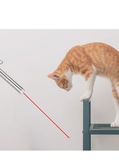 Angmei 2pcs laser pointer, cat toy laser pointer red LED light pointer cat toy for indoor cats and dogs, remote 3 modes projection playpen, USB charging pointer USB charging multi-pattern laser infrared cat teaser infrared bead chain portable cat teaser laser light cat teaser pen  - Image 2